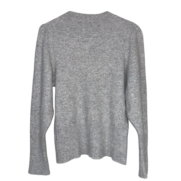 J.Crew Gray Puff Sleeve Crewneck Sweater - Picture 2 of 6